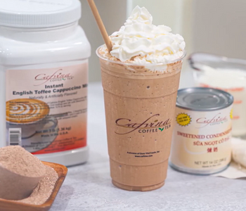 Ice Blended English Toffee Cappuccino with Instant Coffee