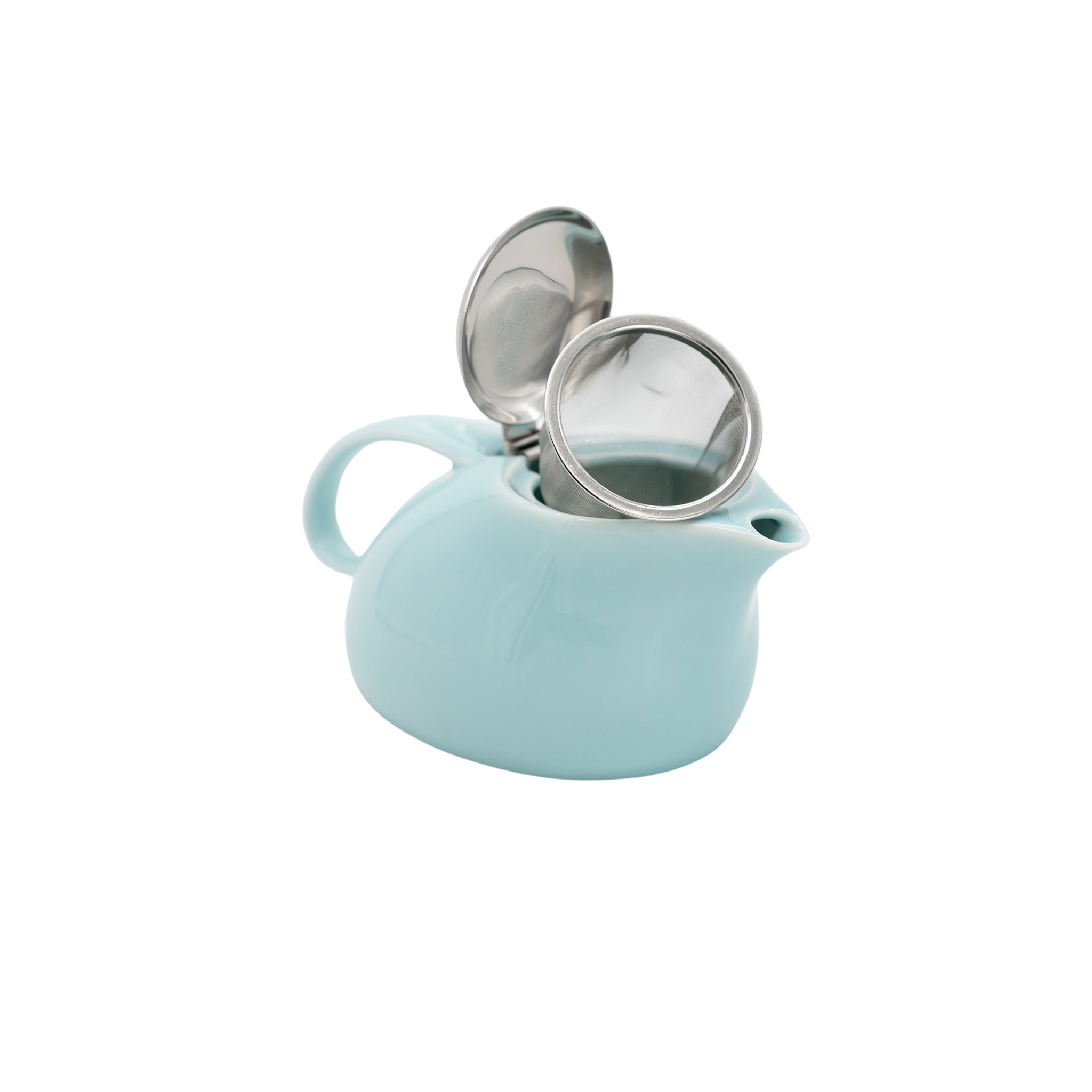 Tea Pot Set (Blue) with Organic Oolong Green Tea